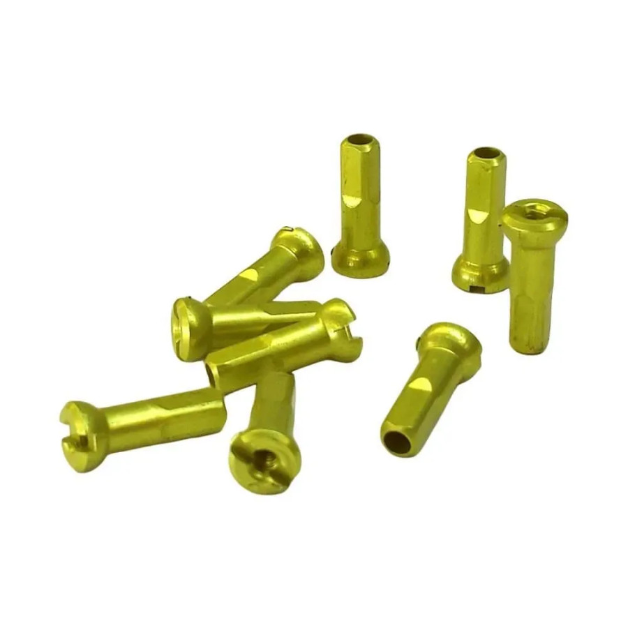 Alloy Spoke Nipple 14G 14Mm Lime